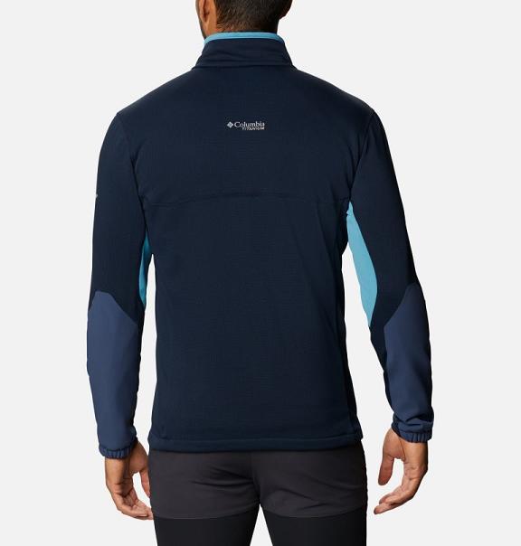 Columbia Powder Fleece Jacket Navy Blue For Men's NZ84259 New Zealand